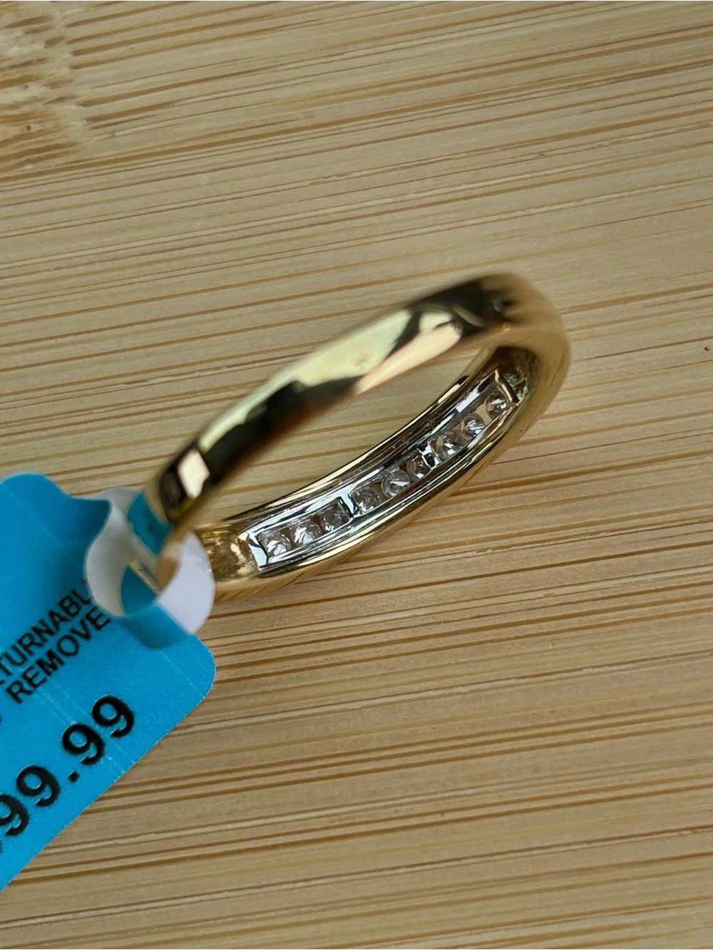 Brand New 10K Yellow Gold Certified 1/5 CTTW Diamond Ring Men's Wedding Band